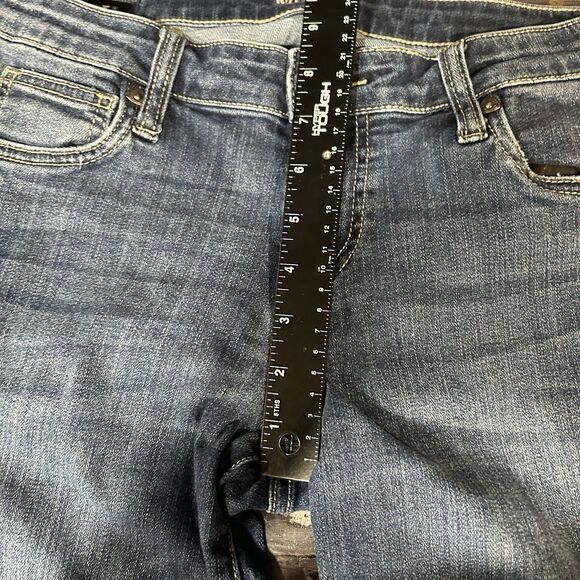 Kut From The Kloth Womens Jeans 6 Blue Distressed Straight Mid Rise Dark Wash - Picture 8 of 11